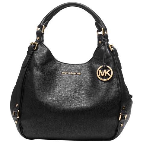 black leather michael kors tote purse